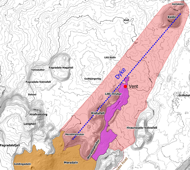 Eruption in the Litli Khutur area in July