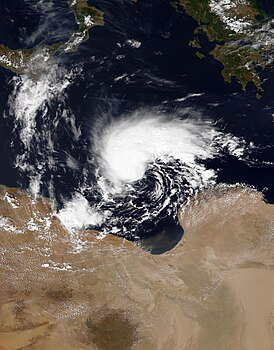 Storm Daniel off the coast of Libya