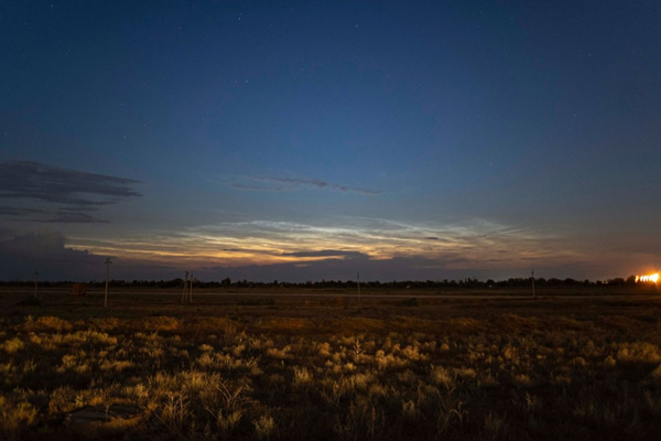 Noctilucent clouds in Astrakhan