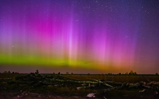 Northern lights over the Ryazan region in September