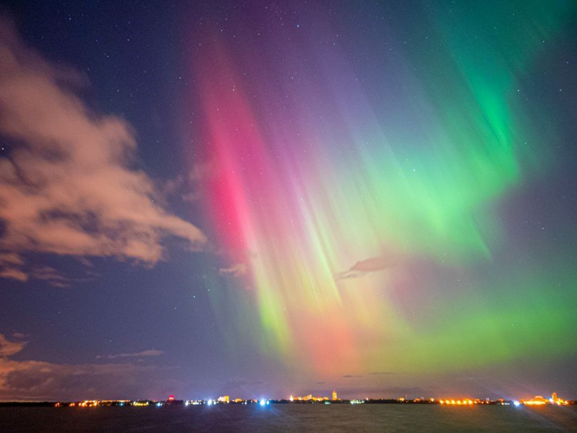 Northern Lights over St. Petersburg in September