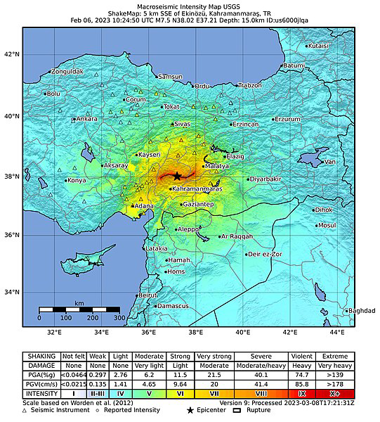 Earthquake 7.5 in Turkey on February 6
