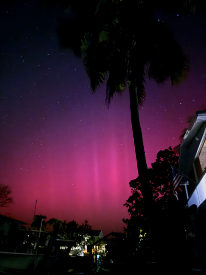 Northern lights over Puerto Rico on May 11