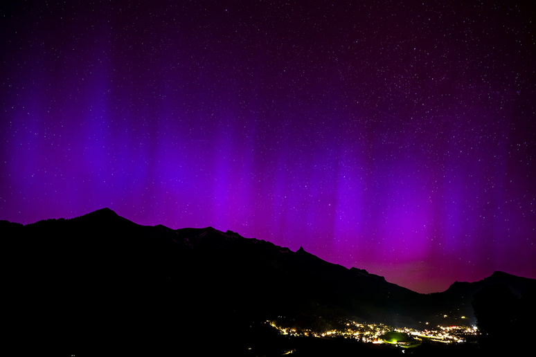 Northern lights over Switzerland on May 11