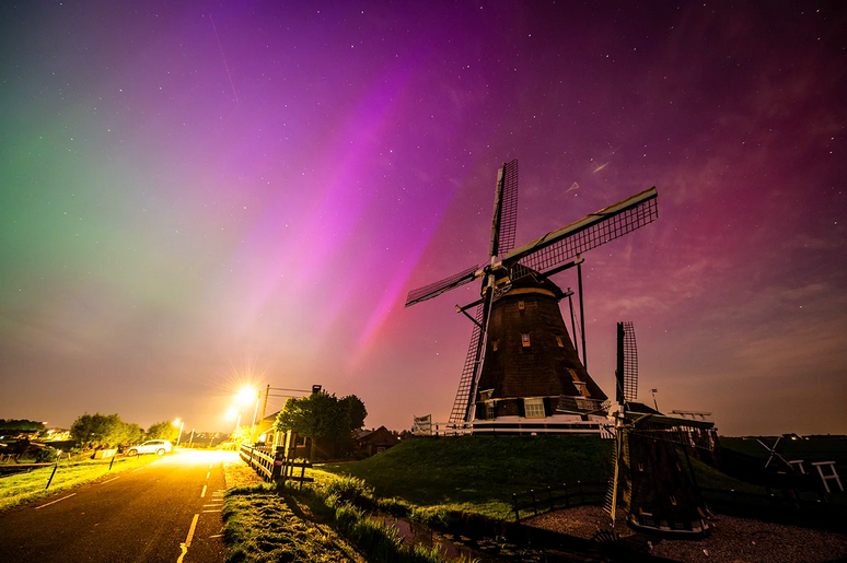 Northern lights over the Netherlands on May 11