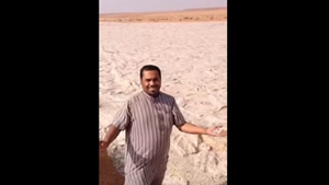 The hail-river in the desert of Iraq