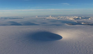 Caldera volcano is covered by a glacier Bardarbunga