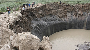 Gas bubbles in the permafrost
