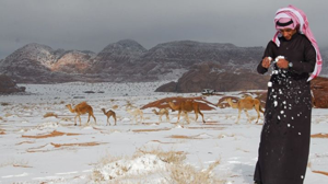 Snow in Saudi Arabia