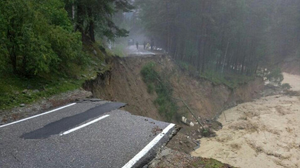 Seated and the glaciers descent in the Elbrus region