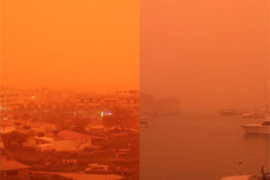Dust storm in Crete