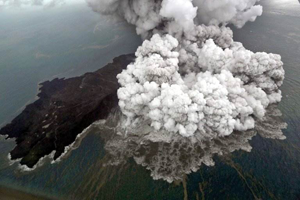 Volcanic eruption, landslide and tsunami in the Sunda Strait