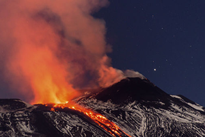 Eruption and Sliding of Etna