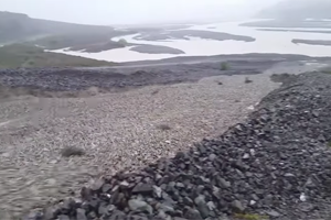 Stream of stones in New Zealand