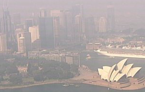 Smog from fires in Sydney