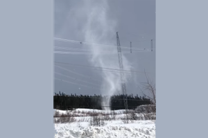 Snow Tornado in Quebec