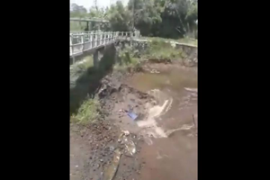 Disappearance of a river in Java