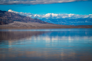 Tropical rain and a huge lake in Death Valley