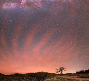 Red glow over Denmark