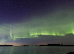 Refraction of the Northern Lights in Finland