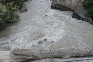 Melting glaciers in the Himalayas