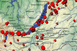 Earthquakes on Baikal in 2020