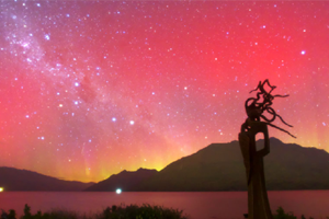 Aurora in southern New Zealand