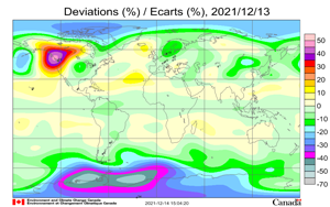 Ozone hole over Antarctica