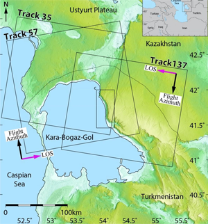 Giant landslide in the Caspian Sea