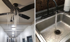 Winter storm in the southern USA