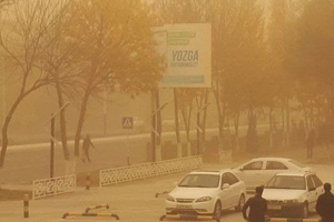 Dusty-sandy haze in Uzbekistan