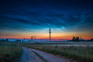Noctilucent clouds in Russia in June