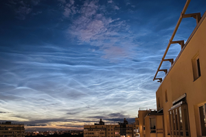 Noctilucent clouds in St. Petersburg in July