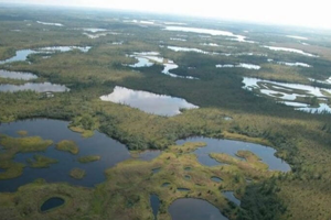 Methane lakes in Alaska